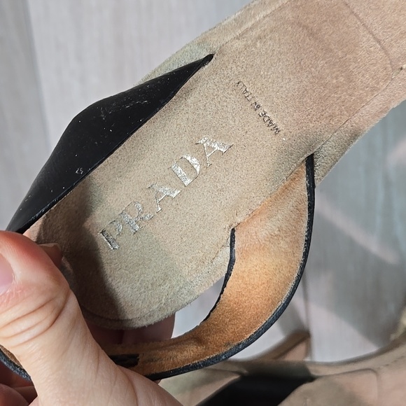 Prada Women Italy Heels Sandals Shoes Sz 39.5/8.5 - Picture 6 of 14